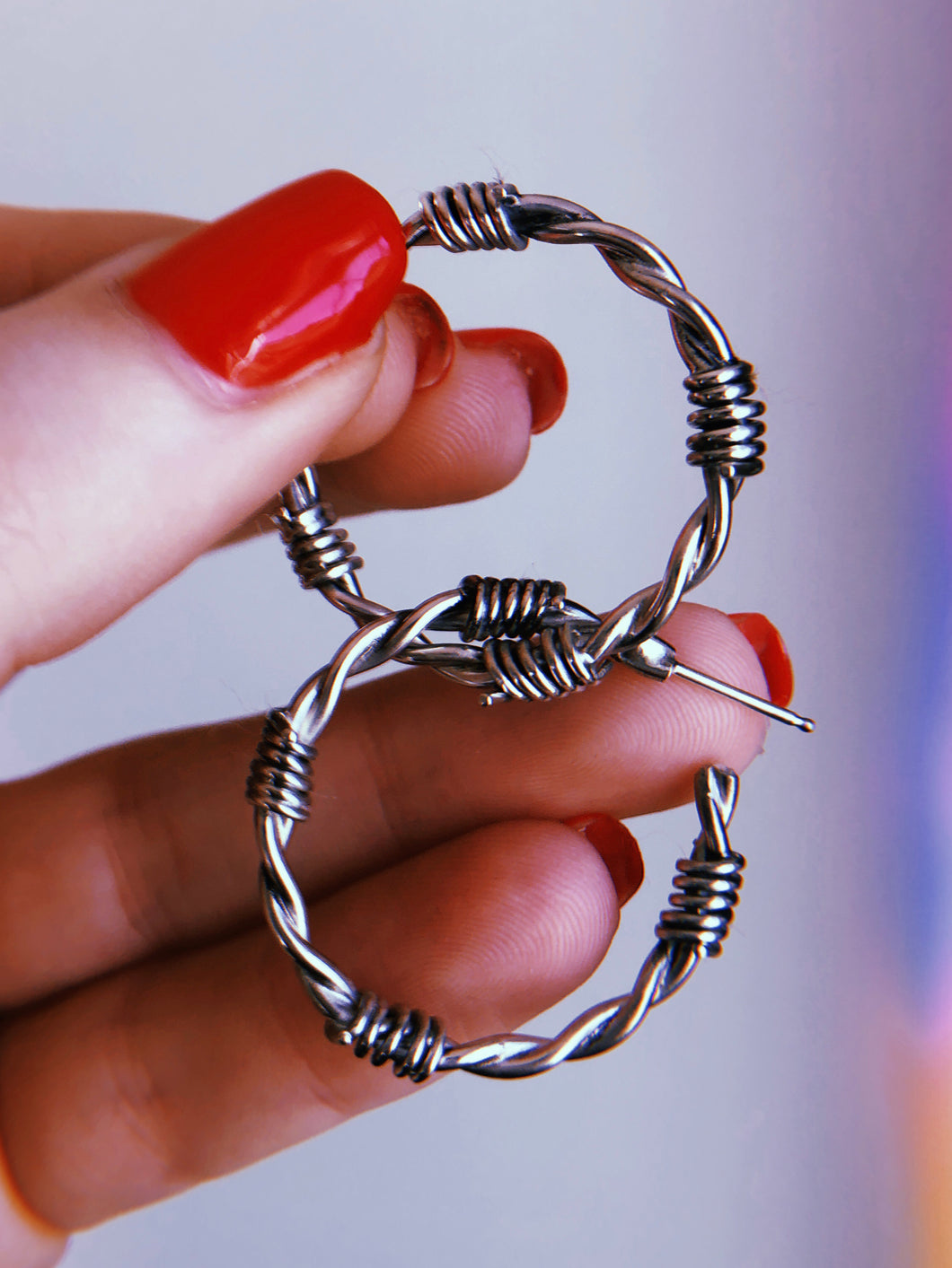Twisted Barbed Wire Hoops