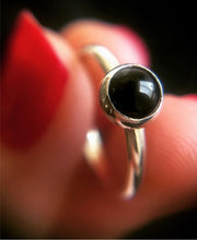 Load image into Gallery viewer, Black Onyx Ring • Single Band
