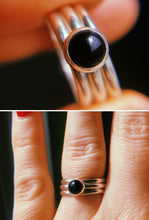 Load image into Gallery viewer, Black Onyx Ring • Tri Band
